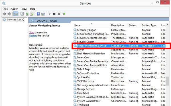 Win8系統(tǒng)自動旋轉屏幕設置