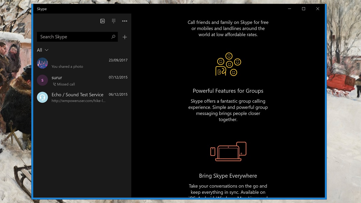 Skype Windows 10 UWP版更新 Skype Windows 10 UWP版更新