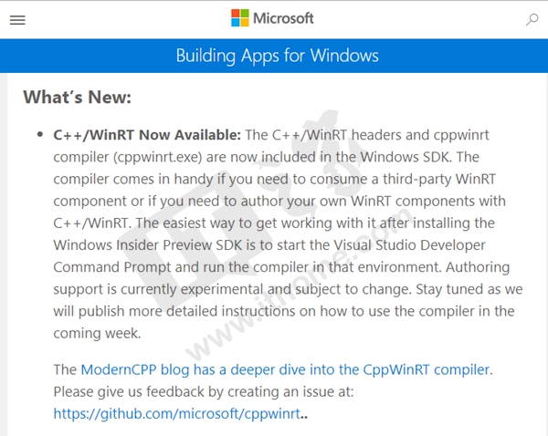 微軟發(fā)布Windows 10 SDK預(yù)覽版Build 17069更新日志 微軟發(fā)布Windows 10 SDK預(yù)覽版Build 17069更新日志