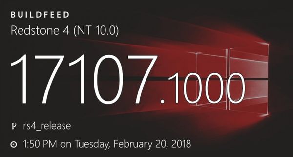 Windows 10 Build 17107更新 Windows 10 Build 17107更新