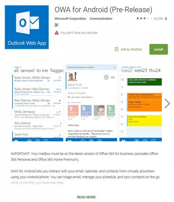 微軟宣布5月15日關(guān)閉Android和iOS端OWA應(yīng)用 微軟宣布5月15日關(guān)閉Android和iOS端OWA應(yīng)用