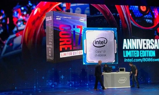 Intel推出i7-8086K紀念版處理器 Intel推出i7-8086K紀念版處理器