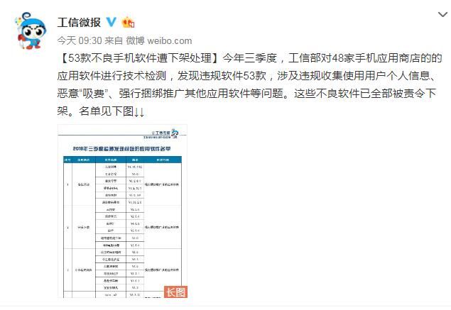 53款A(yù)PP吸費，工信部：涉嫌違規(guī)已被責(zé)令下架