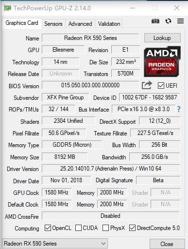 AMD Radeon RX 590首發(fā)評(píng)測：12nm新工藝